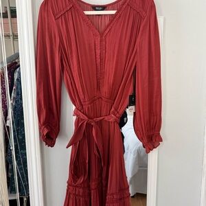 Simply Vera Wang, Long Sleeve Rust color Dress